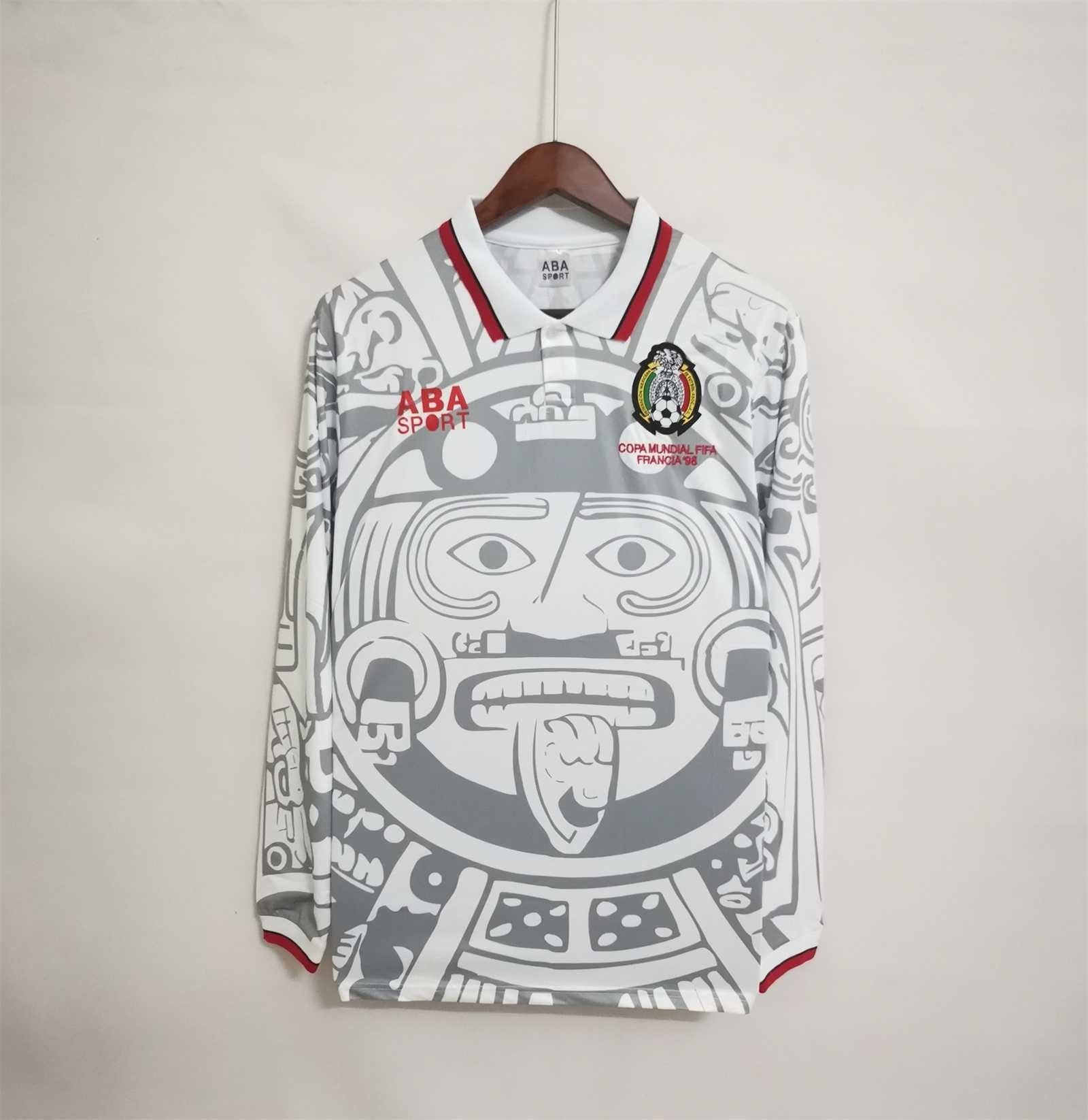 Mexique Maillot Manches Longues Extérieur Rétro 1998