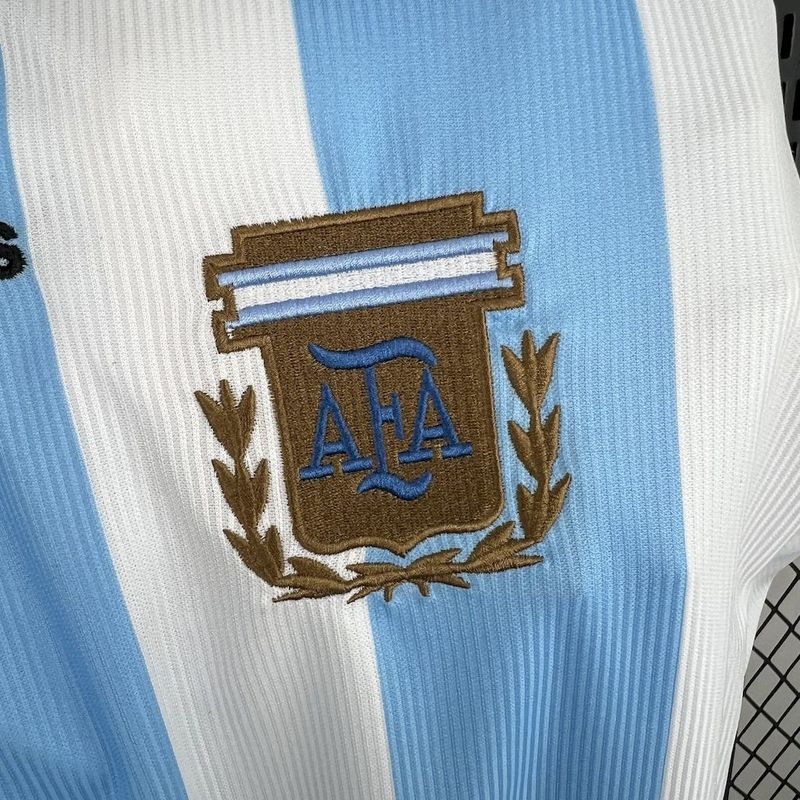 Argentine Maillot Manches Longues Domicile Rétro 1998