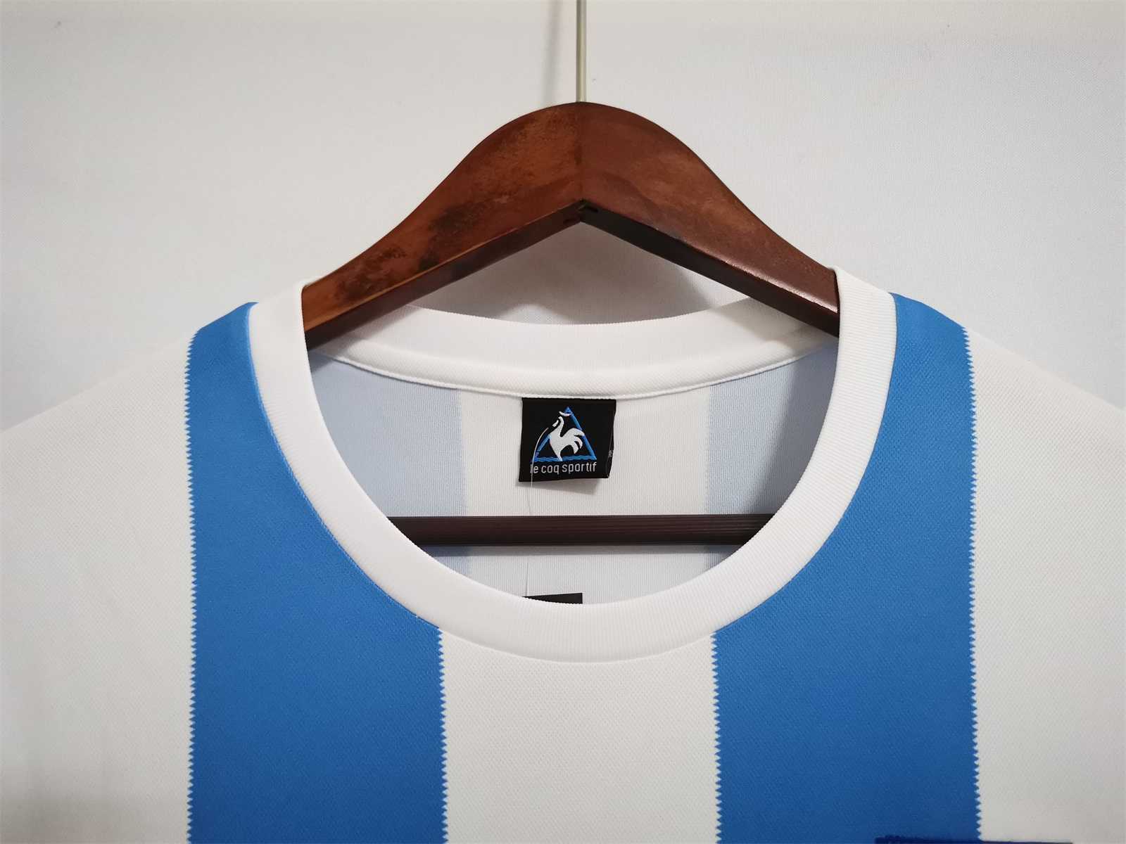 Argentine Maillot Manches Longues Domicile Rétro 1986