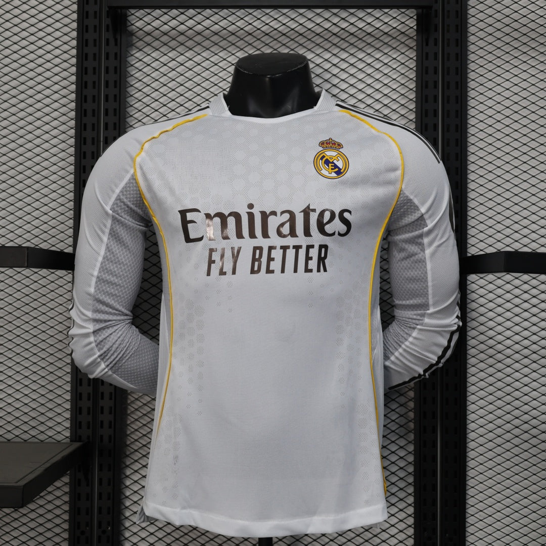 Real Madrid Maillot Manches Longues Domicile 25/26 – Version Player