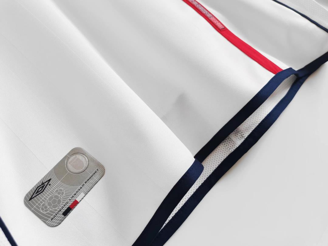 Angleterre Maillot Manches Longues Domicile Rétro 2002