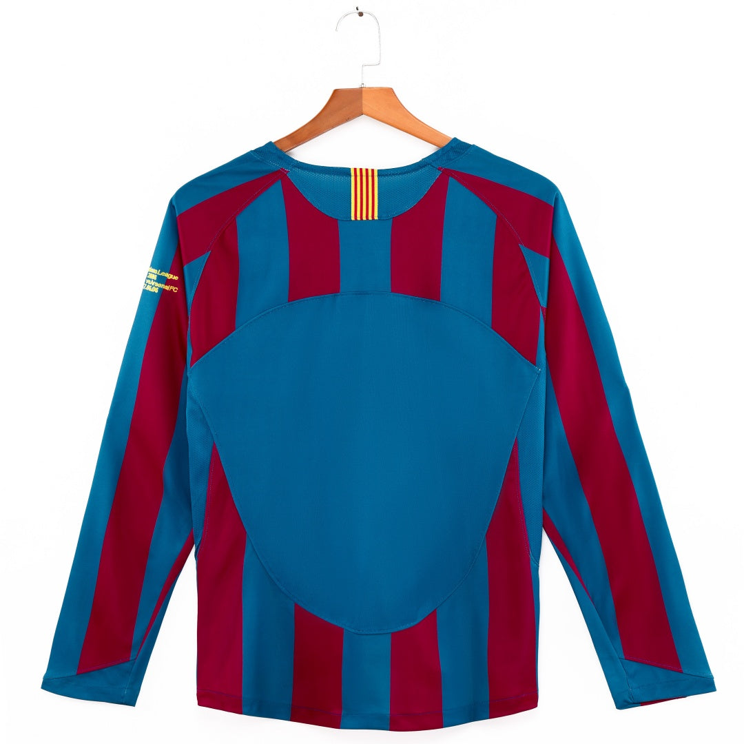 Barcelone Maillot Manches Longues Domicile Rétro 2005/2006
