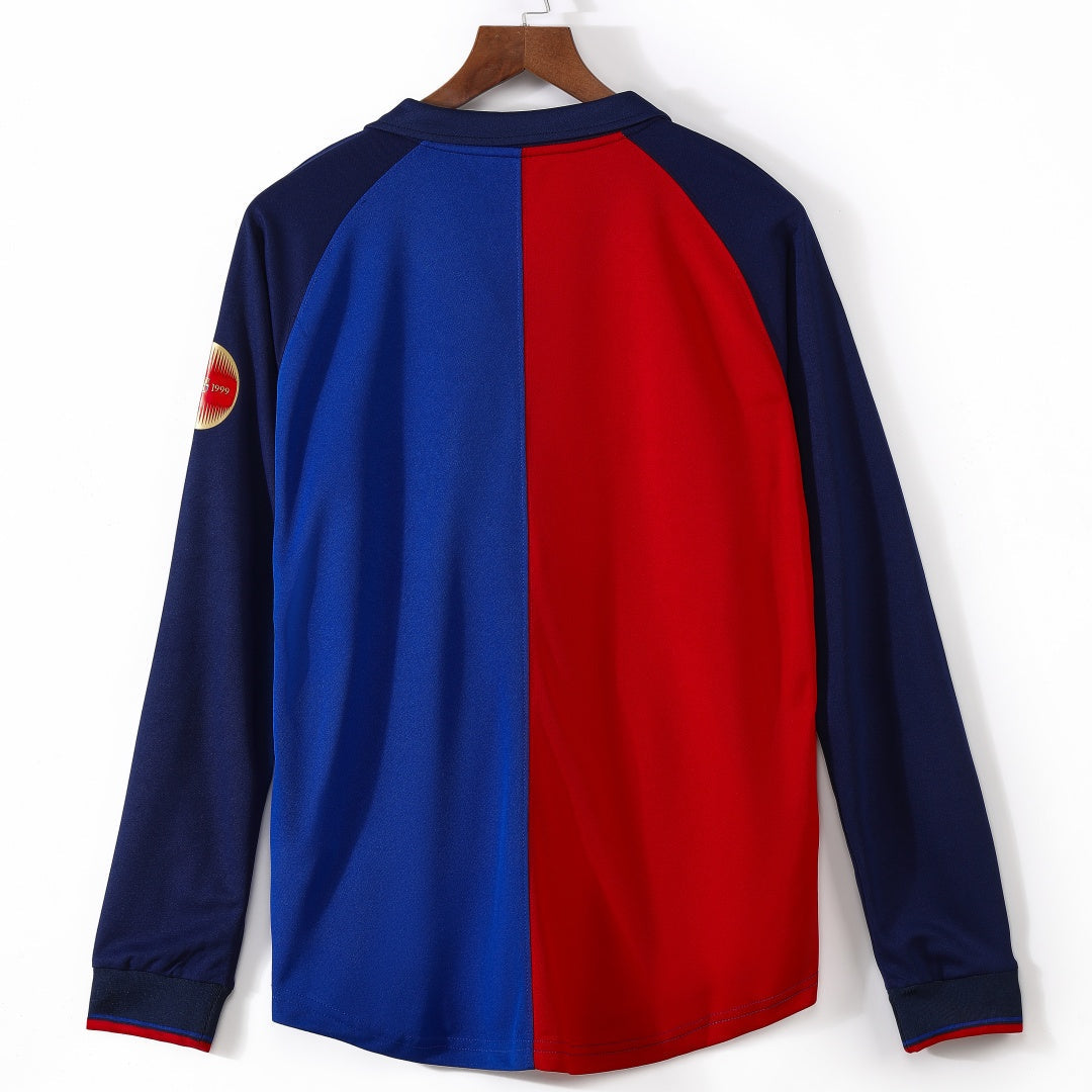 Barcelone Maillot Manches Longues Domicile Rétro 1999/2000