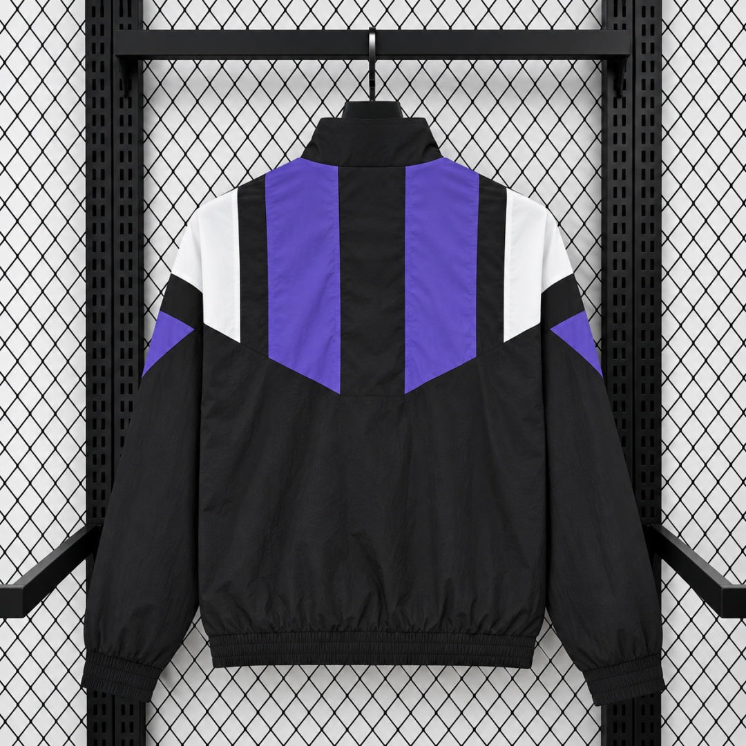 Real Madrid Veste Coupe-Vent – Noire et violette – vue arrière