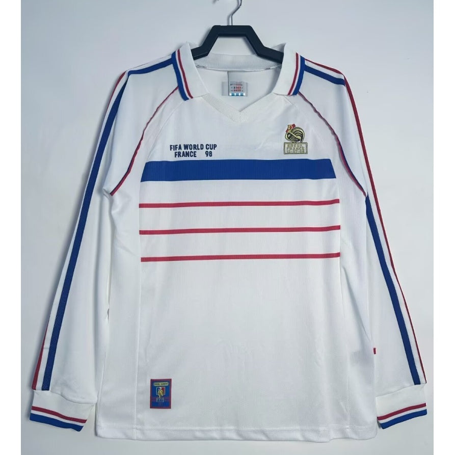France Maillot Manches Longues Extérieur Rétro 1998