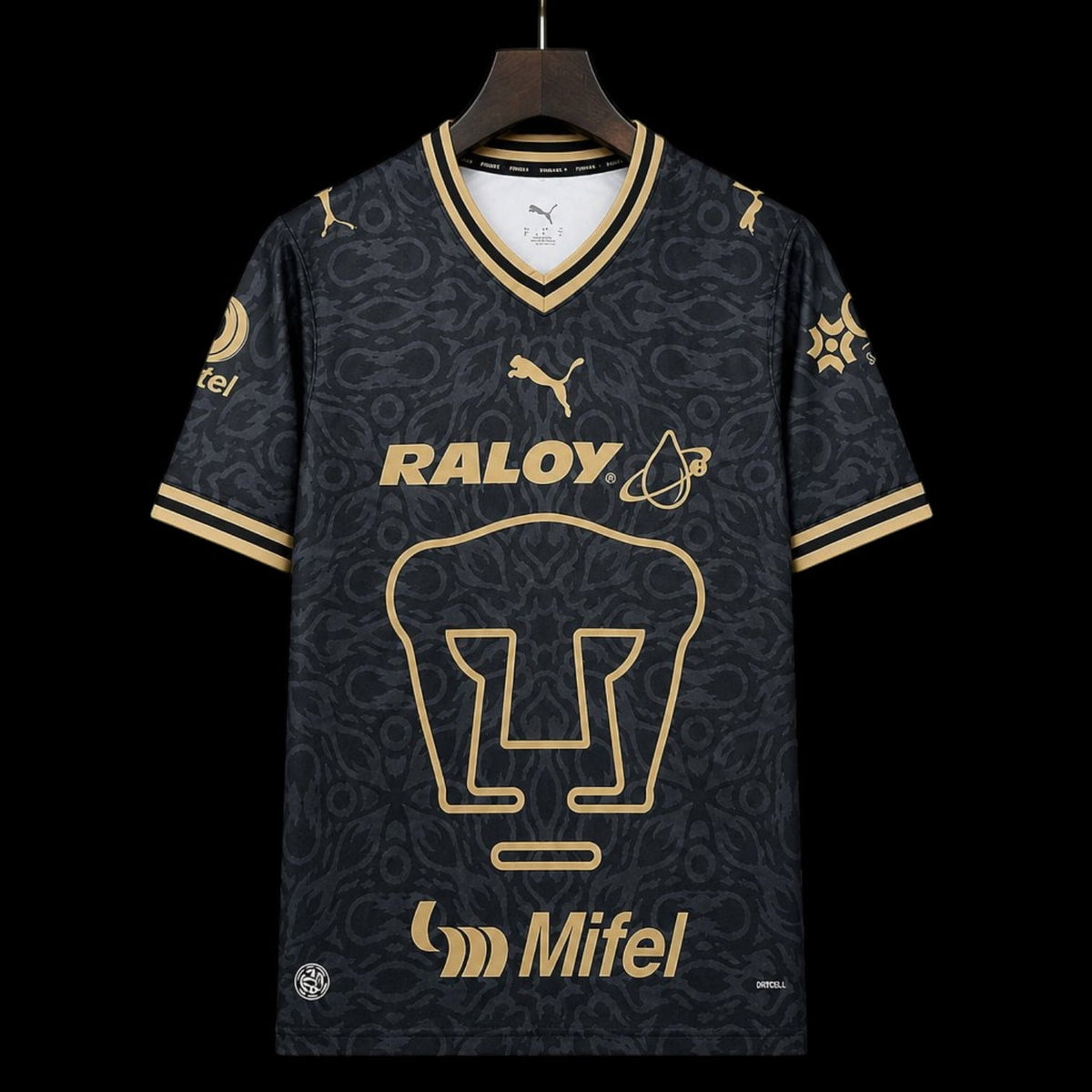 Pumas UNAM Maillot Third 26/27 – Noir et or – vue avant