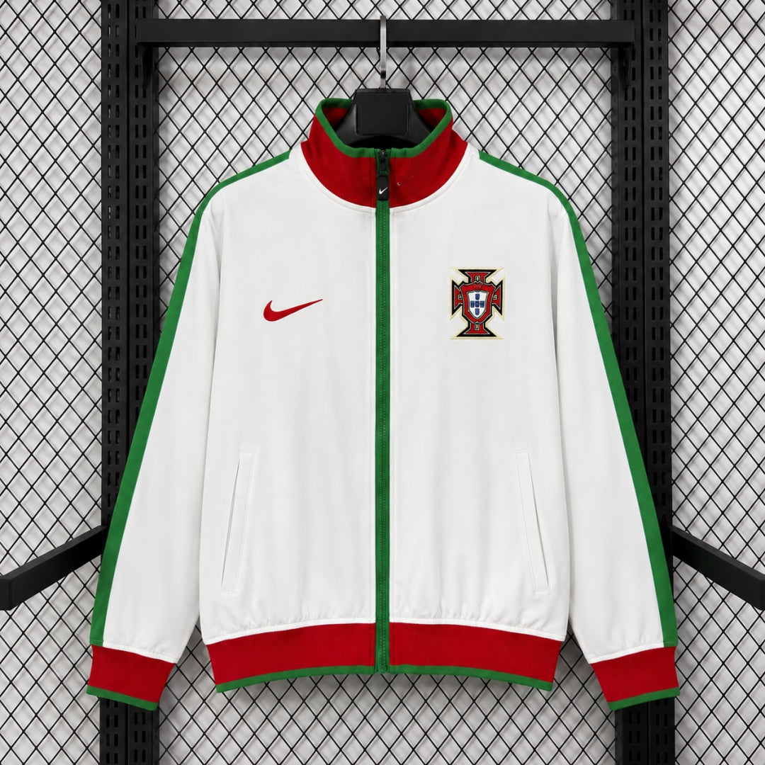 Portugal Veste Coupe-Vent – Blanche et verte – vue avant