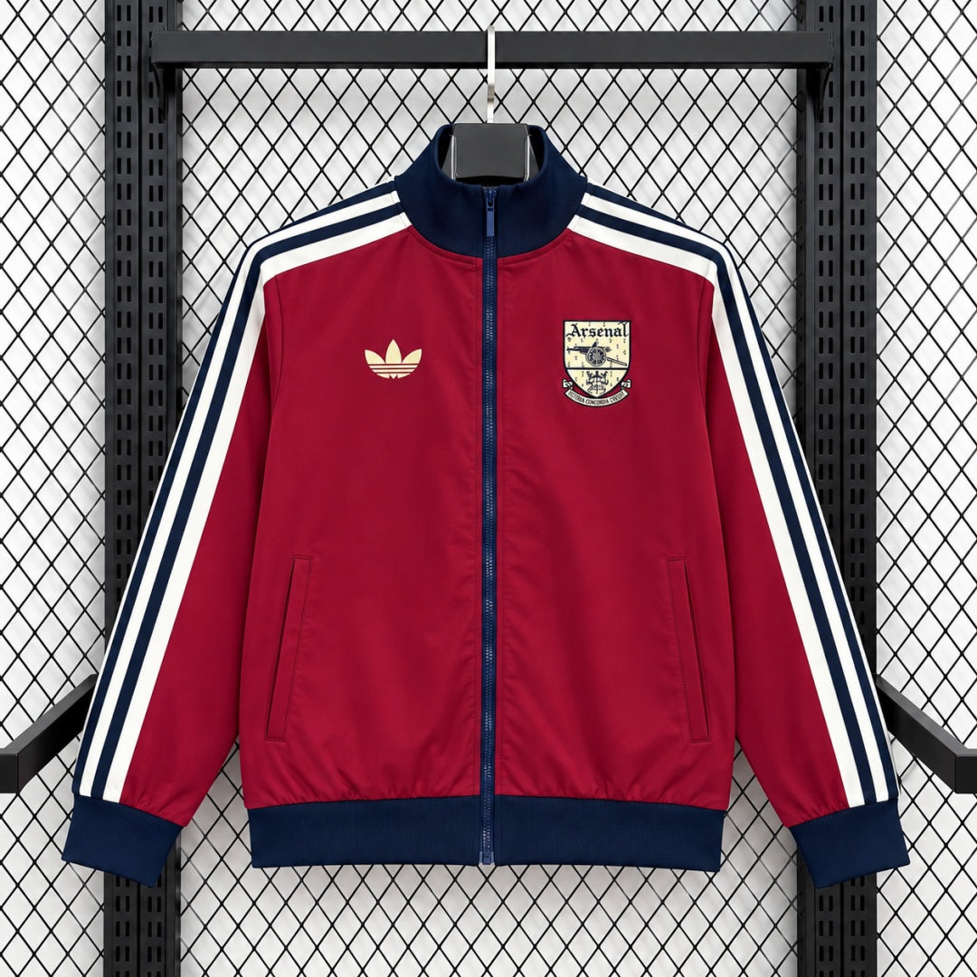 Arsenal Veste Coupe-Vent – Bordeaux et bleu marine – vue avant