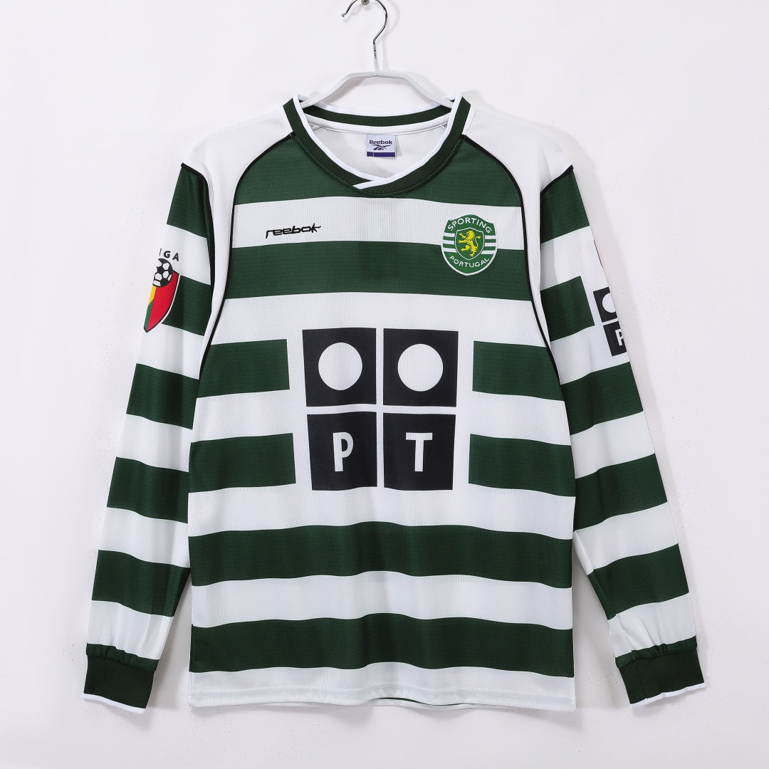Sporting Maillot Manches Longues Domicile Rétro CP 2001/2003
