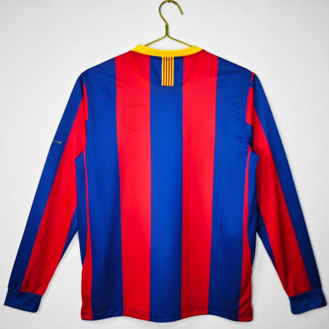 Barcelone Maillot Manches Longues Domicile Rétro 2010/2011