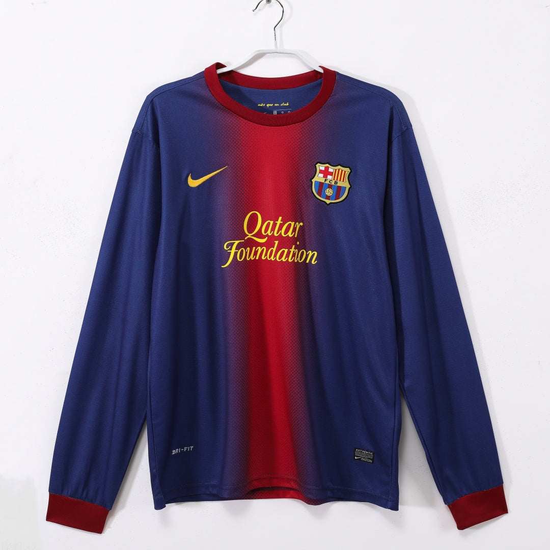 Barcelone Maillot Manches Longues Domicile Rétro 2012/2013