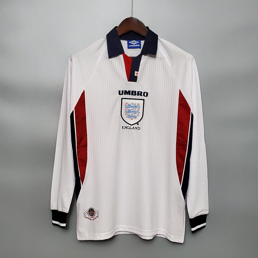 Angleterre Maillot Manches Longues Domicile Rétro 1998