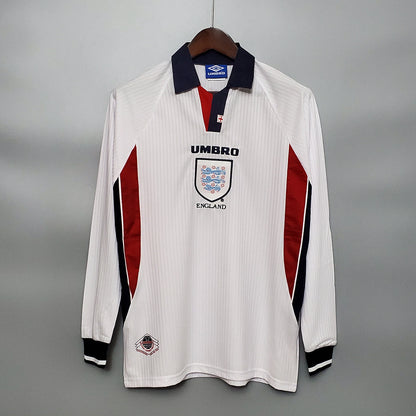 Angleterre Maillot Manches Longues Domicile Rétro 1998