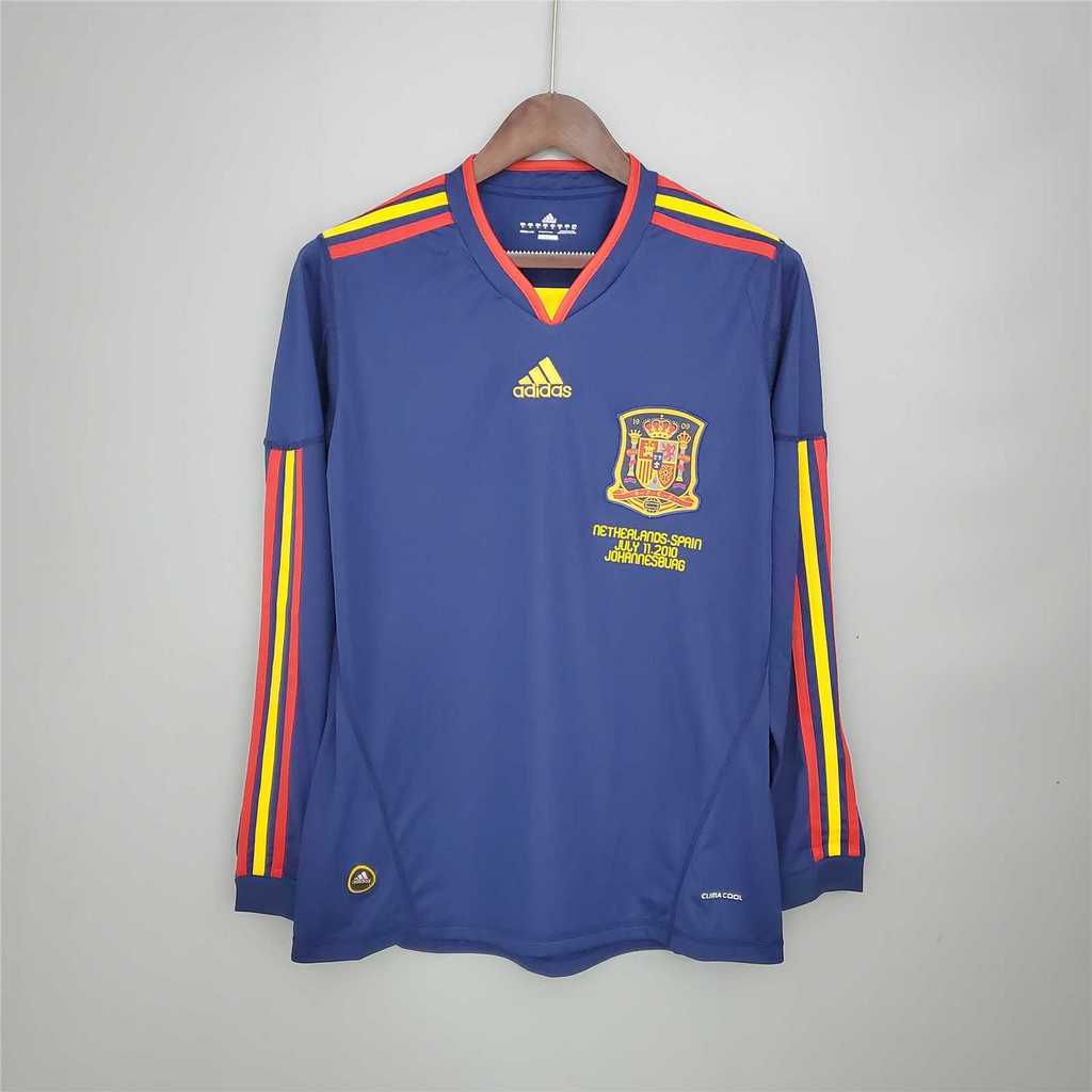 Espagne Maillot Manches Longues Extérieur Rétro 2010