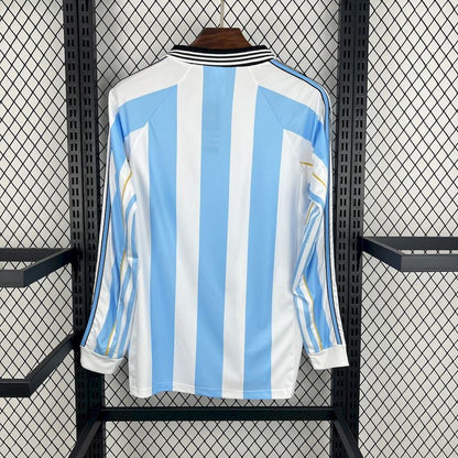 Argentine Maillot Manches Longues Domicile Rétro 1998