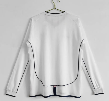 Angleterre Maillot Manches Longues Domicile Rétro 2002