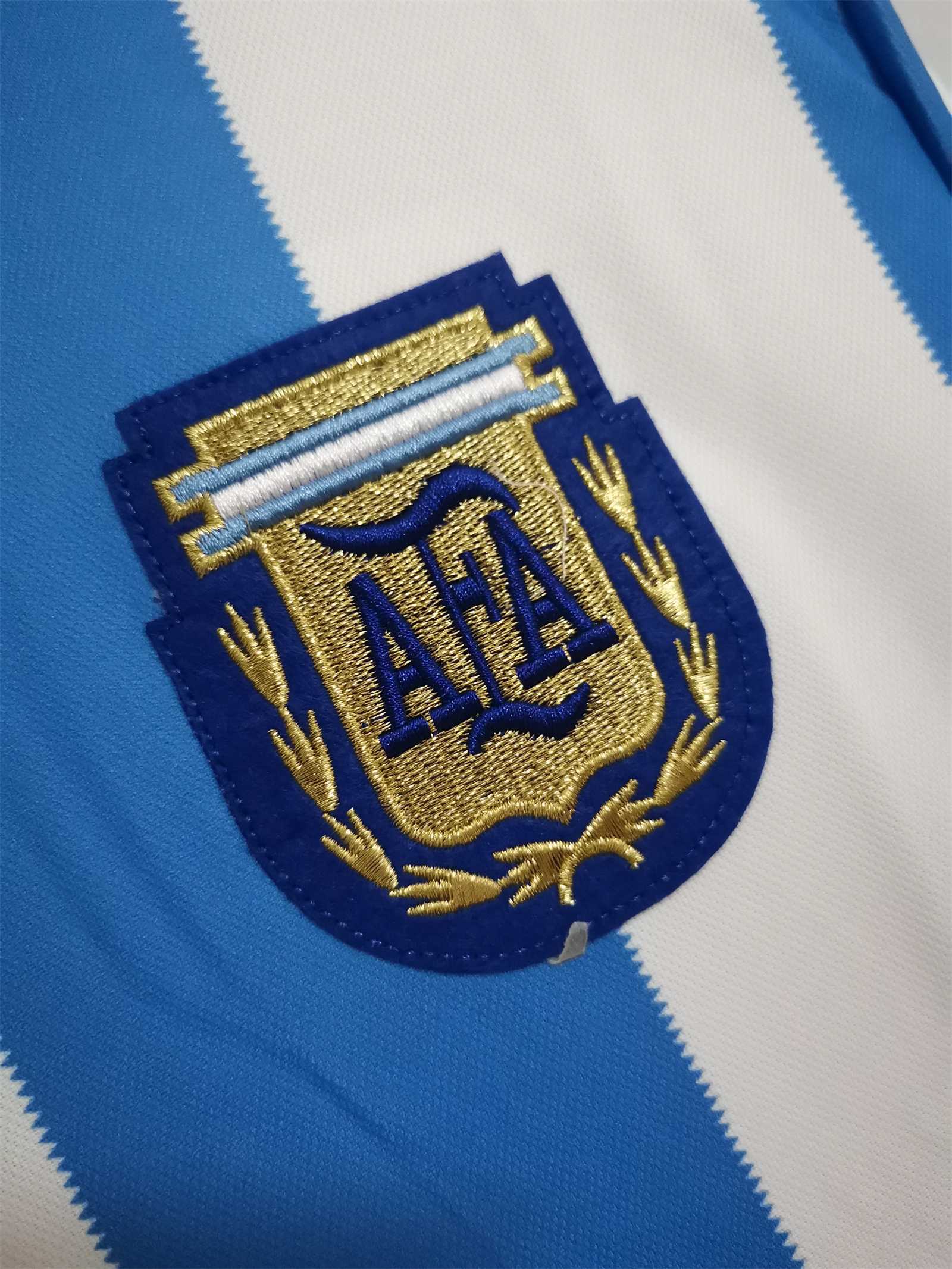 Argentine Maillot Manches Longues Domicile Rétro 1986