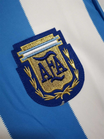 Argentine Maillot Manches Longues Domicile Rétro 1986