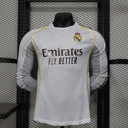 Real Madrid Maillot Manches Longues Domicile 25/26 – Version Player