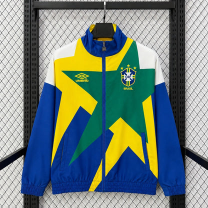 Brésil Veste Coupe-Vent – Multicolore – Étoiles – vue avant