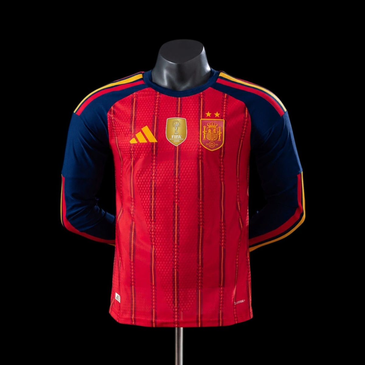 Espagne Maillot Manches Longues 2 Étoiles Domicile CDM 26 – Version Player