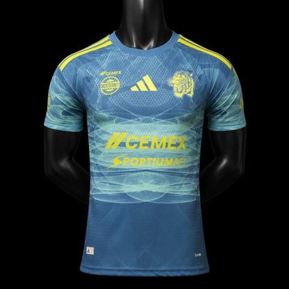 Tigres UANL Maillot Extérieur 26/27 – Version Player – Bleu-vert – vue avant