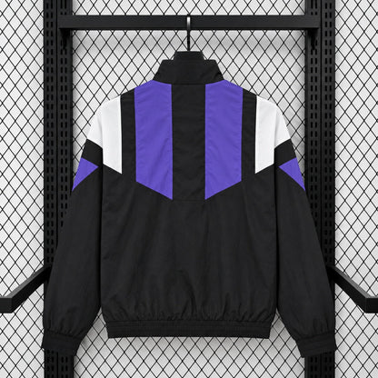 Real Madrid Veste Coupe-Vent – Noire et violette – vue arrière