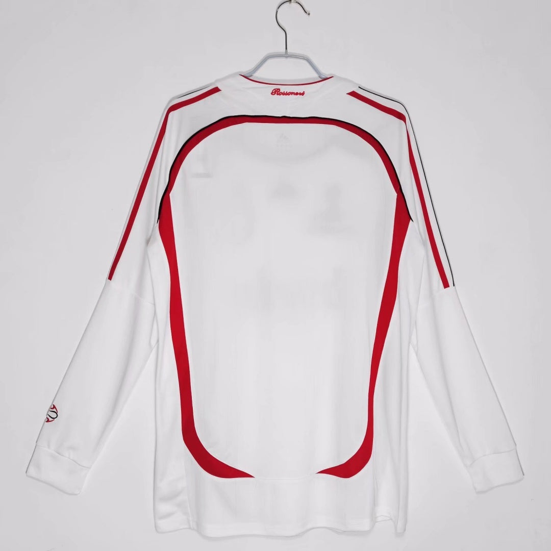2006 2007 Maillot AC Milan Extérieur Rétro Manches Longues