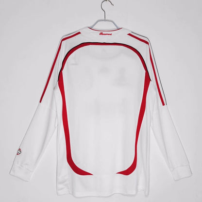 2006 2007 Maillot AC Milan Extérieur Rétro Manches Longues