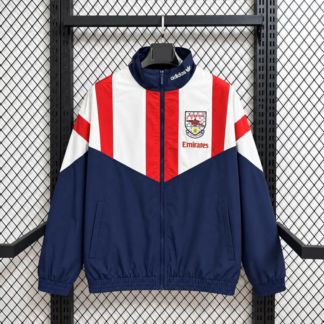 Arsenal Veste Coupe-Vent – Bleue, blanche et rouge – vue avant