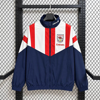 Arsenal Veste Coupe-Vent – Bleue, blanche et rouge – vue avant