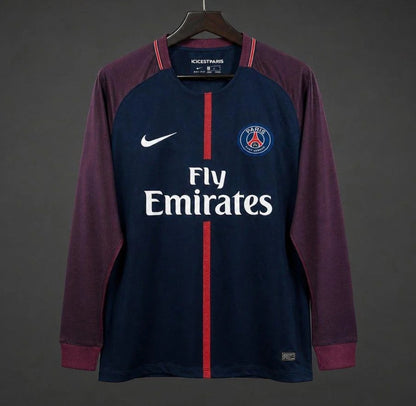 Paris SG Maillot Domicile Rétro 2017/18 – Manches Longues