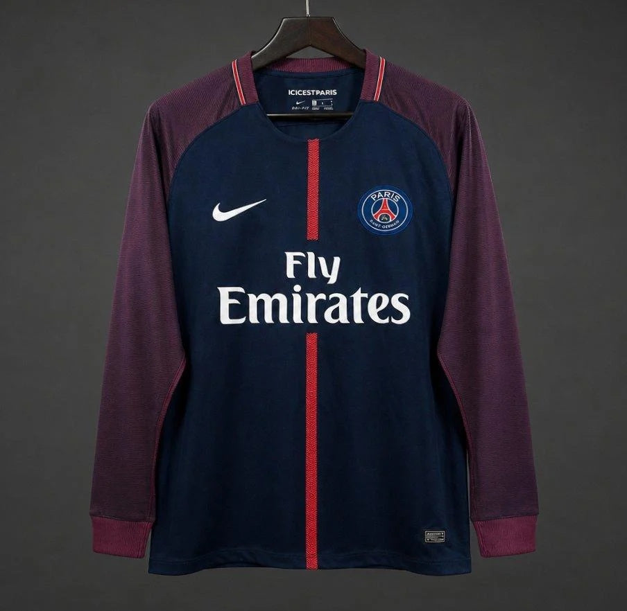 Paris SG Maillot Domicile Rétro 2017/18 – Manches Longues