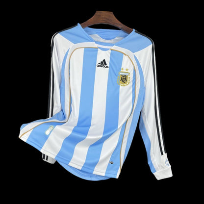 Argentine Maillot Domicile Rétro Manches Longues 2006/2007