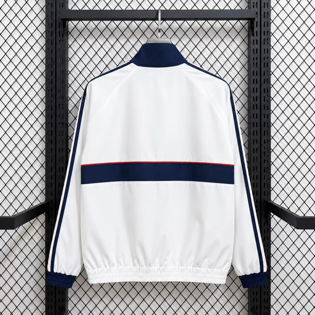 Bayern Munich Veste Coupe-Vent – Blanche et bleu marine – vue arrière
