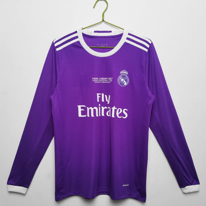 Real Madrid Maillot Manches Longues Extérieur Rétro 2016/2017
