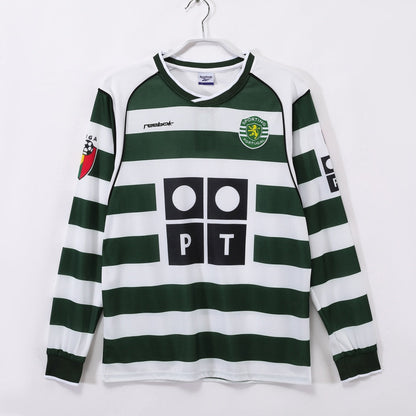 Sporting Maillot Manches Longues Domicile Rétro CP 2001/2003