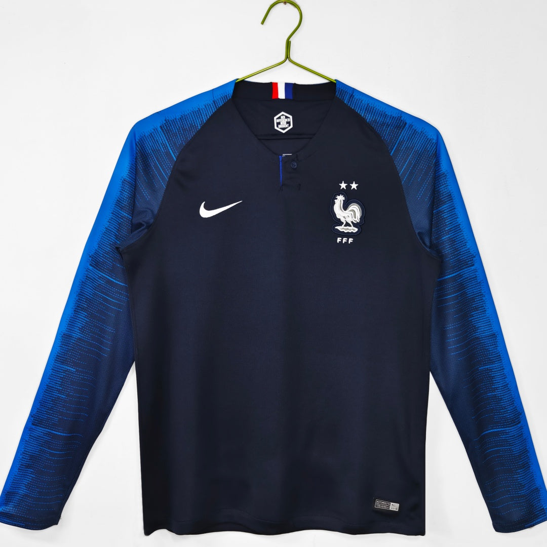 France Maillot Manches Longues Domicile Rétro 2018