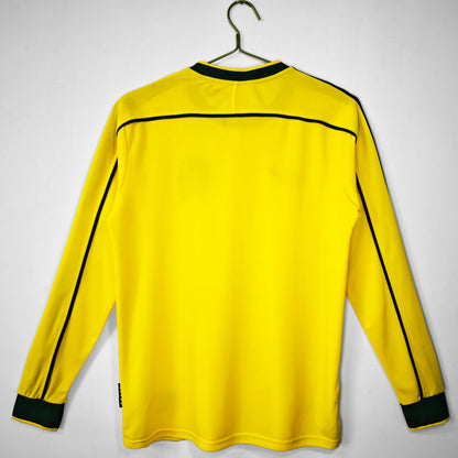 Brésil Maillot Manches Longues Domicile Rétro 1998