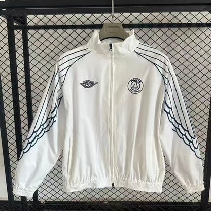 Paris SG Veste Coupe-Vent – Blanche – Ailes F1029 – vue avant