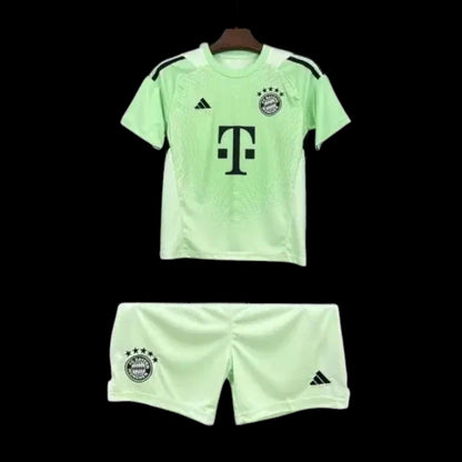 Bayern Munich Maillot Gardien 25/26 – Enfant – Vert – face